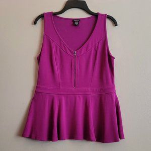TORRID peplum tank with zipper